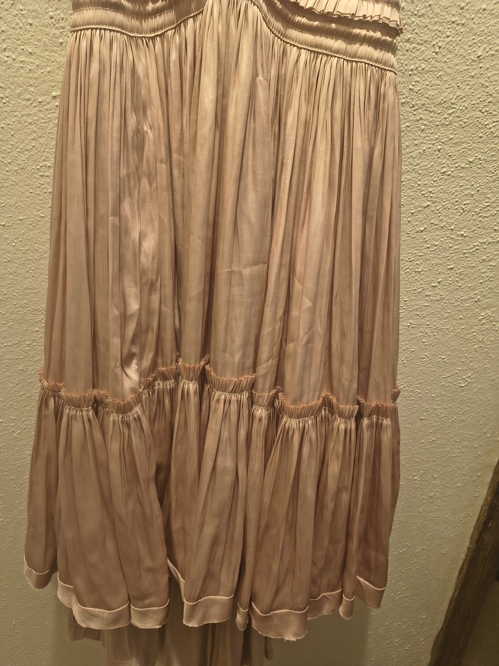 Women's Blush Pink Midi Dress - Halter Tie Neck - Picture 2 of 9
